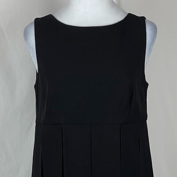 CAbi Black Detached Pleated Office To Date Night Neutral Dress NWOT Size 8 - Picture 3 of 11